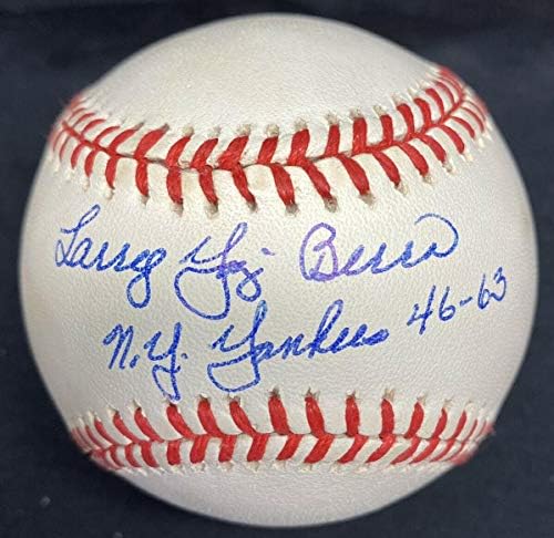Лари Йога Берра, Ню Йорк Янкис, 46-63, Подписан Бейзболен PSA / Бейзболни топки С ДНК-автограф