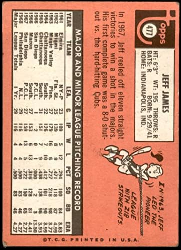 1969 Topps # 477 Джеф Джеймс Филаделфия Филис (Бейзболна картичка) Phair Филис