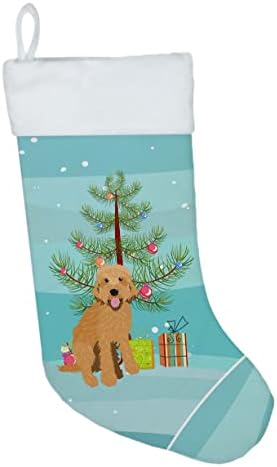 Caroline's Treasures WDK3026CS Doodle Liver #4 Коледен Коледен Чорапи, чорапи за окачване на камината, Коледен Сезон, декорация за Партита, Семейни Празнични Украси,