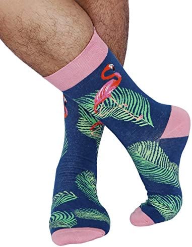 xiaomaizi/ Мъжки Чорапи-рокли с Забавен и Цветен Модел за мъже, Забавни и Луди Ежедневни Чорапи за екипажа, Размер 7-13