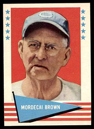 1961 Fleur 11 Мардохей Браун Чикаго Къбс (Бейзболна картичка) EX/MT Cubs