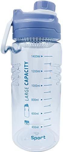 Пластмасова бутилка за вода YOBOKO 1,5 литра с Удобна За носене, Голям Силиконовата дръжка за спорт на открито