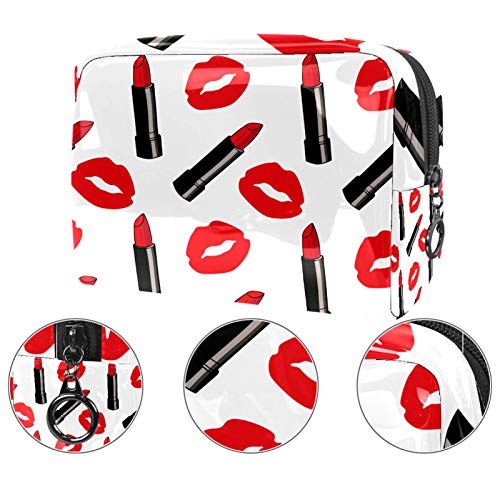 чанта за Носене на ръка при Пътуване червено матово червило от PVC Козметична Водоустойчив за Жени И Момичета