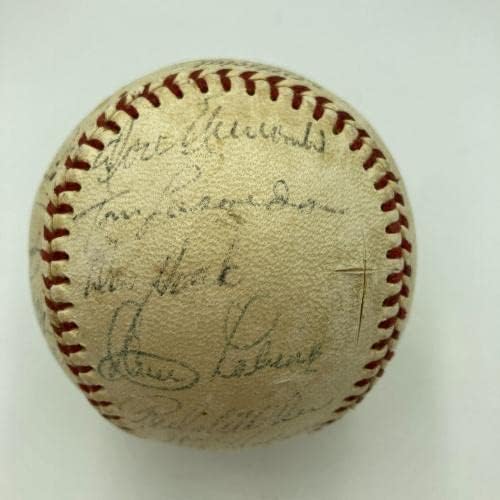 Джаки Робинсън 1955 Бруклин Доджърс световен Шампион по бейзбол Подписа договор с JSA COA - Бейзболни топки с автографи
