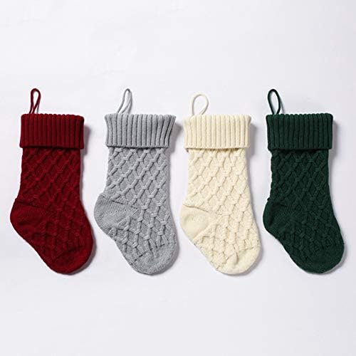 XINdream Вязаный Коледни Чорапи, 1БР 15-инчови Коледни Чорапи, Украса за Камината, Селски Подаръчен Пакет с