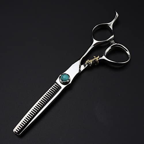 Ножица За Подстригване на Коса, 6-Инчов Професионален Японски Ножици От Стомана 440c със Зелен Камък За Подстригване