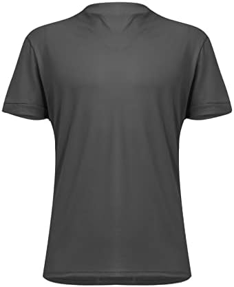 Мъжки Обикновена тениска AMZoc, Ежедневни Однотонная Мъжки Бизнес тениска с V-Образно деколте и къс ръкав за
