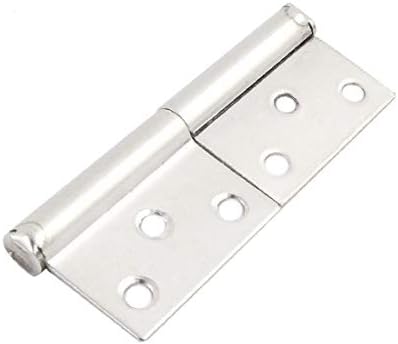 X-DREE от неръждаема стомана с дължина от 2.5 инча, 6 крепежни отвори, панти за врати тръби сребрист цвят (2,5 неокисляемых отвори за закрепване към тавана, 6 дупки за монта