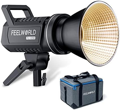 Видеосветка FEELWORLD FL125B мощност 125 W и Софтбокс за лампи FSL65 65 см, захранващ Кабел с 3 шипа САЩ