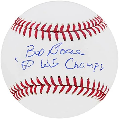 Боб Буун подписа договор с Rawlings MLB Бейзбол w /80 WS Champs - Бейзболни топки с автографи