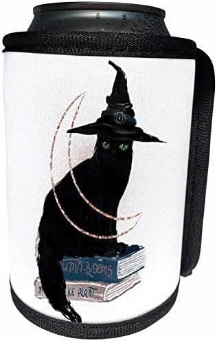 3dRose Black Cat на Полумесец на Луната Books - Опаковки за бутилки-охладители в банката (cc_354244_1)