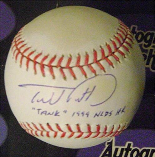 Бейзболен резервоар с автограф от Тод нещо относно поведението на Прат 1999 NLDS HR (ню ЙОРК Метс OMLB), бейзболни