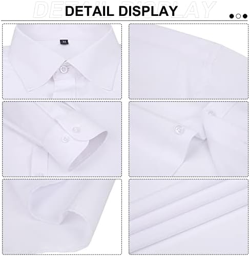 Мъжка риза Обичайните Размери HOTIAN, Стрейчевая Риза с копчета с отложным яка, Дълги ръкави и джобове