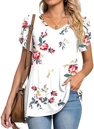 Anymeet 2023, дамски летни тениски, ежедневни туника с къс ръкав, отгоре за леггинсов, свободна плажна основна блуза, тениска