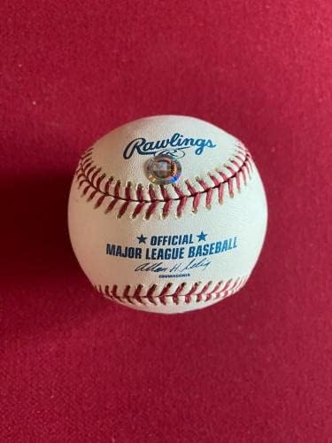 Стив Карлтън, с автограф (MLB) Официалният представител на бейзболния отбор HOF INS. (Редки) - Бейзболни топки