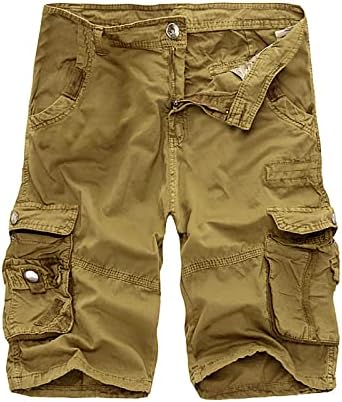 Мъжки къси панталони, ританки с множество джобове, Панталони-Карго, Модни Дишащи Свободни Работни Панталони Големи размери (Без колан)