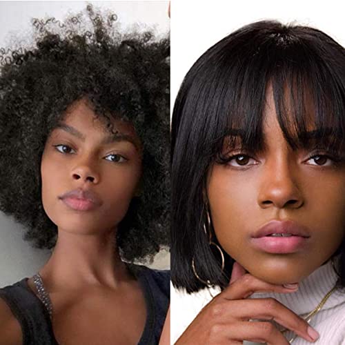 Афро-перука BECUS за чернокожите жени и перука с късо каре за черни жени