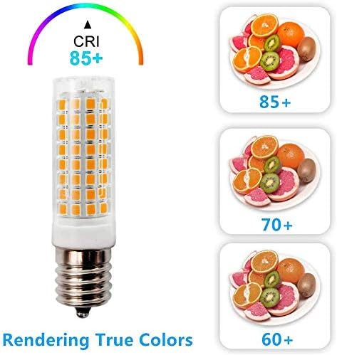 Led лампа HBGD E17 за микровълнова фурна, с регулируема яркост 850 Лумена, Топъл бял 3000 До 8 W (еквивалент,