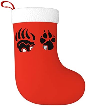Yoigng Коледни Чорапи С Лапой Индианци, Коледни Чорапи, Класически Празнична Украса, Окачен Чорап За Камина