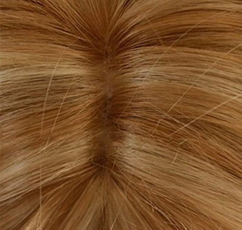 Жена перука AneShe, 2 тона, смесени светли синтетични косата, големи вълни, дълги къдрави перуки с къдрава коса