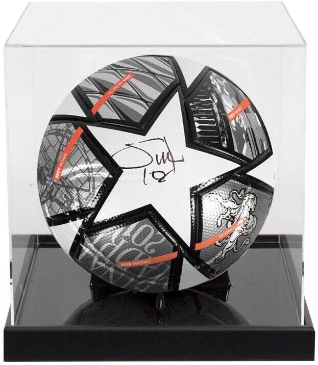 Футболни топки на Шампионската Лига с автограф Садио Мане - В Акрилна Витрина - Футболни топки с Автографи