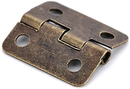 SAWQF 5ШТ Малки Антични Метални Засовы Заключване За Съхраняване на Дървена Кутия + 10ШТ Бронзови Панти Гардероб,