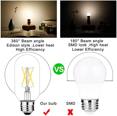 Комплект от led лампи T10 4 W = 40 W дневна светлина 5000 До E26 крушка на Едисон 400лм и led лампа T14 6 W