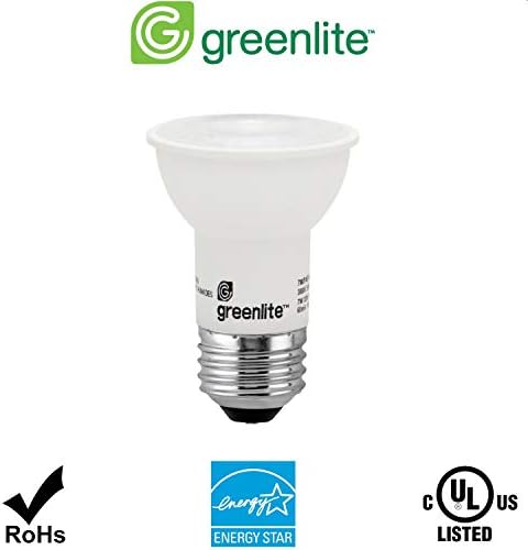 Лампа за прожектор Greenlite LED PAR16 е с регулируема яркост, 7 W (еквивалент на 60 W), 500 Лумена, От 3000