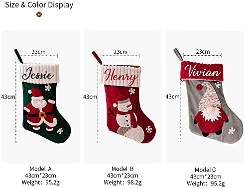 Персонални Чорапи с Потребителско Име Коледни Чорапи, Коледни Чорапи с Името на Коледна Празнична Украса за