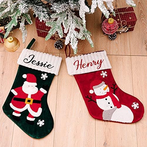 Персонални Чорапи с Потребителско Име Коледни Чорапи, Коледни Чорапи с Името на Коледна Празнична Украса за