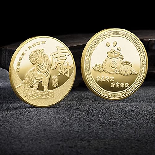 Възпоменателна Монета От vermeil, Мемориал медал на Година на Тигъра, Щастлива Криптовалюта 2021, са подбрани Монета Ограничена серия с Защитно покритие