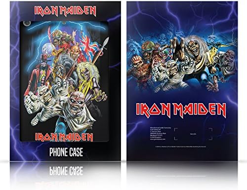 Дизайн на седалките за главата Официално Лицензиран Iron Maiden Powerslave Обложки на албуми Кожена Книга Портфейл Калъф е Съвместим с Apple iPad Air 2020/2022
