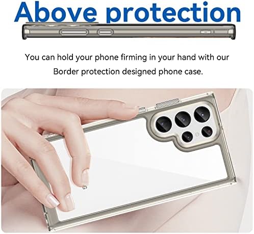 Калъф за мобилен телефон, съвместим с Samsung Galaxy S22 Ultra, [Защита от военен клас] Тънки противоударные хибридни защитни седалките за цялото тяло