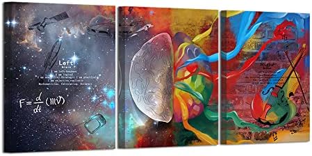 HOMEOART Мозъка на Стенно Изкуство, Галактика, Вселена Космически Стенни Картини, Абстрактни Цветни Научен Плакат В Рамка Печат Върху Платно Цитат на Произведения на и