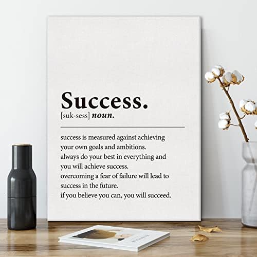 GTGIC Дефиниция за успех Платно Стенно Изкуство Мотивационни Цитат на Успеха Печат на Плакат Декор, Украса на