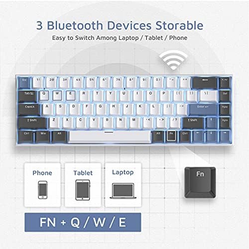 FL ESPORTS F12 65% Трехрежимная Безжична Ръчна клавиатура, 68 клавиши, детска RGB клавиатура Bluetooth 5.0 /