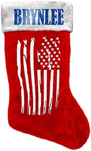 Fefetastic Brynlee Американски Флаг Коледен Отглеждане Патриотичен Червена Изкуствена Кожа