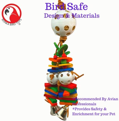 Bonka Bird Toys 2899 Среден Чудо-Клъстер Птица Играчка Папагал Conure Африкански Сив