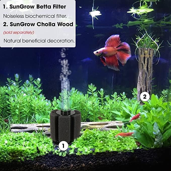 Гъба за филтър SunGrow Betta обем от 10 литра, филтър за гмуркане централна аквариум, прикрепете го към въздушния помпа (не е включена в комплекта), за да стартирате, подход?