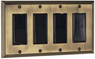 Стенни табела Г Hardware Съвременното Декоративно Рокер/Переключающая плоча GFCI (Матиран никел, 1 комплект)