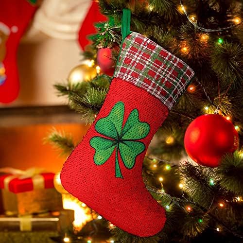 Честит Детелина Пайети Коледни Празници Чорапи Обратим което променя Цвета си в Магически Състав за Коледно