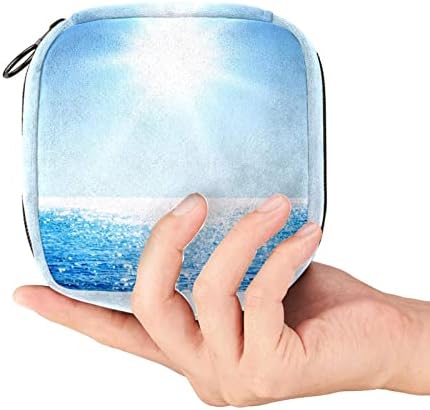 Чанта За съхранение на Хигиенни Кърпички, Антични Чанта, Чанта За Хигиенни Тампони, Малко Косметичка, Модел със Синя морска гледка