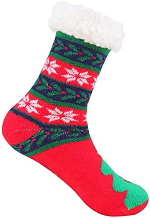 чорапи над Коляното, Дамски Есен-зима Коледни Чорапи, Чорапогащи, Зимни Чорапи, Сгъстено Забавни Пухкави Чорапи
