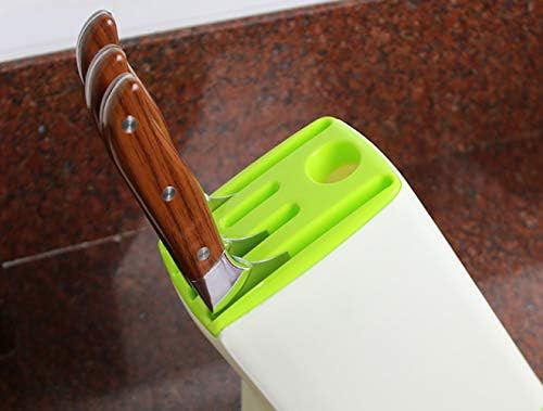 Слама Пластмасов Държач за Кухненски Нож Многофункционален Рафтове За съхранение на Кухненски Аксесоари Държач