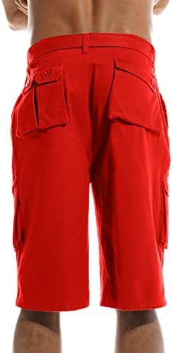 Къси панталони-карго СТЕЙСИ АДАМС Премиум-клас от матово памук Свободно намаляване с колан в тон
