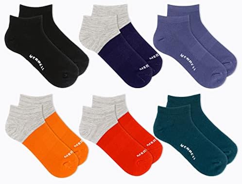 Мъжки и дамски чорапи Merrell с рециклирани подплата за екипажа - Унисекс, 6 чифта В опаковка - Бандаж за поддръжка