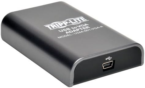 Адаптер Трип Lite USB, VGA, външен видео конвертор за няколко монитора, вграден USB кабел Type A-A 2.0, 1080p