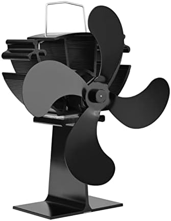 SYXYSM Черно 4 Безшумни Двигателя С Топлинна Задвижване Циркулира Топъл/Горещ Въздух Еко-Вентилатор за Газ, печки на дърва Печки на дърва