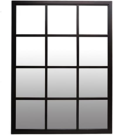 Стенен Декор Patton 23x30 Класическото Черно Огледало С Прозорец Стъкло