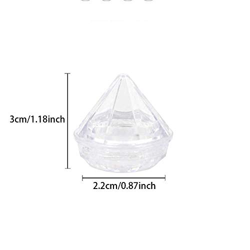 Qixivcom 25 бр 5 г Буркан с форма на диамант, Празни Пластмасови Контейнери за Крем, Гърне, за многократна употреба